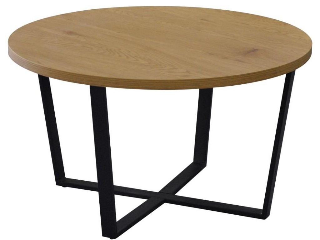 Scandi Dubový konferenční stolek s kovovou podnoží