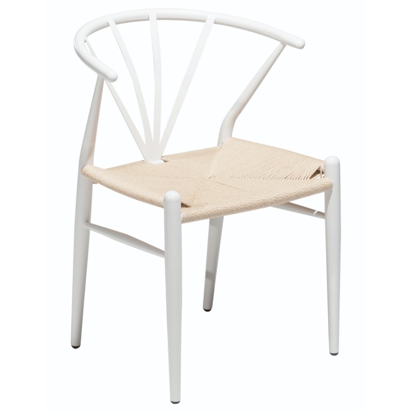 ​​​​​Dan-Form Bílá kovová jídelní židle DAN-FORM