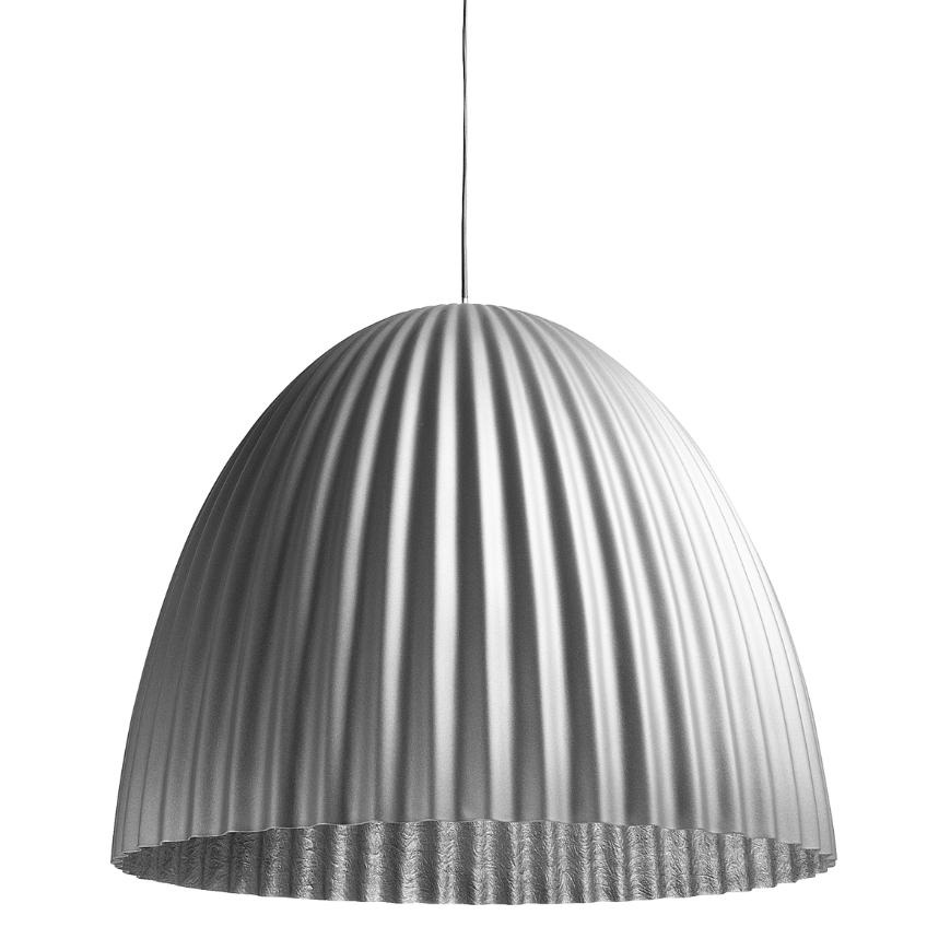 Nordic Design Stříbrné kovové závěsné světlo