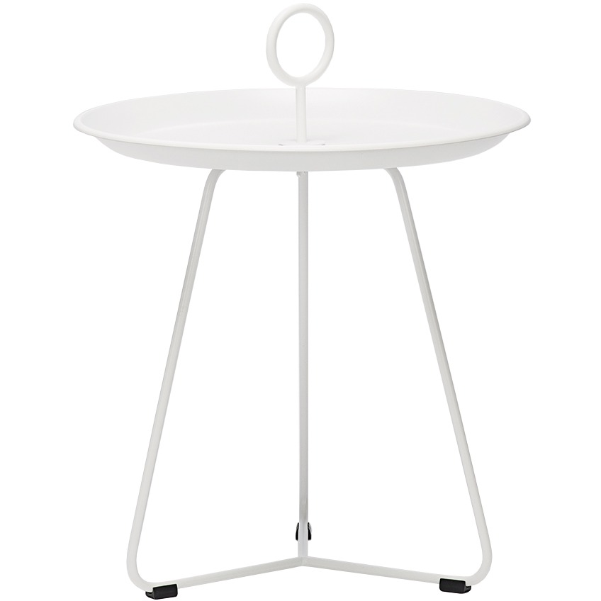Bílý kovový odkládací stolek