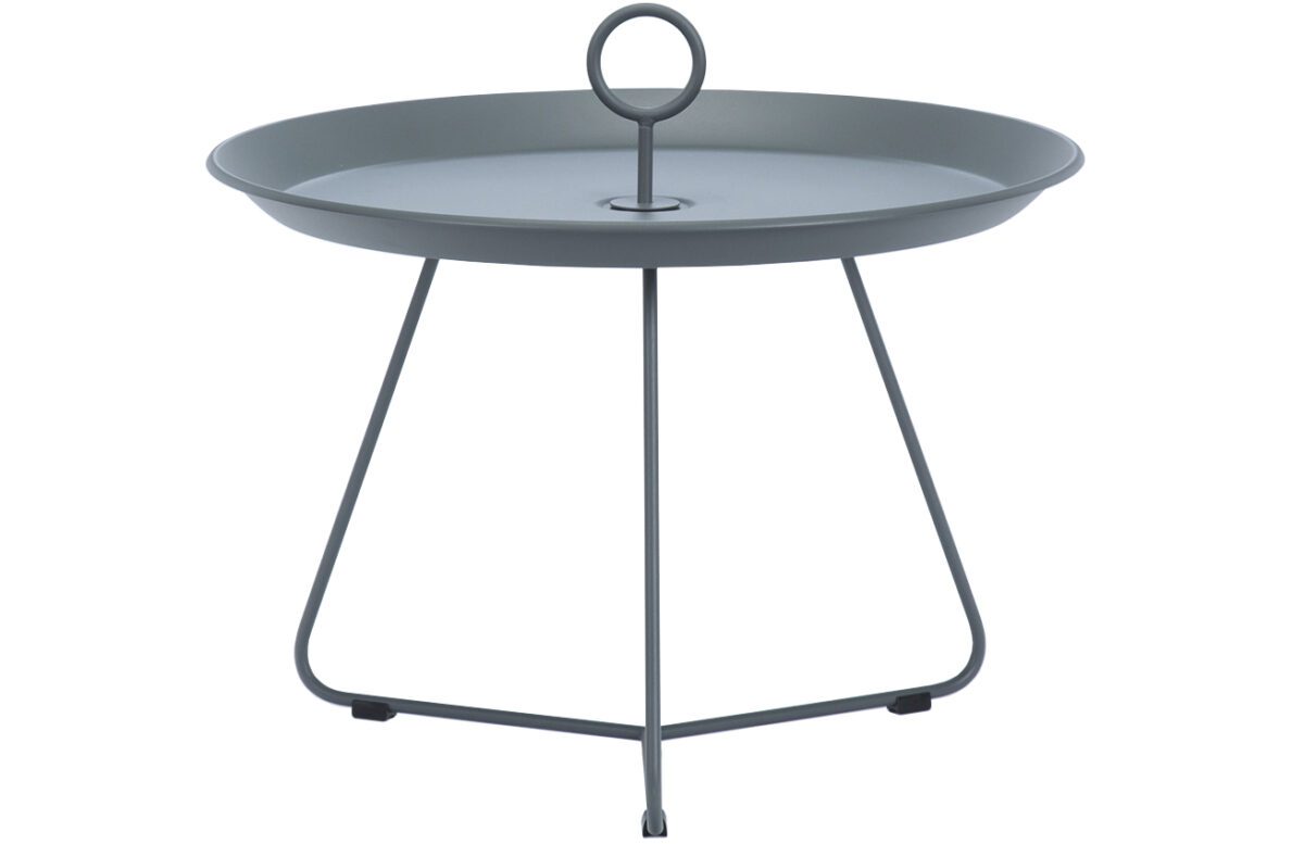 Tmavě šedý kovový konferenční stolek HOUE