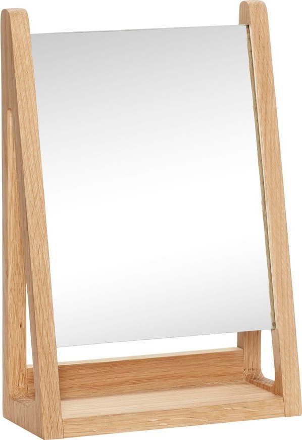 Kosmetické zrcadlo z dubového dřeva Hübsch Natur