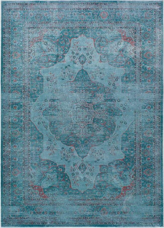 Modrý koberec z viskózy Universal Lara