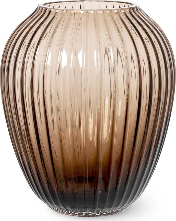 Hnědá skleněná váza Kähler Design