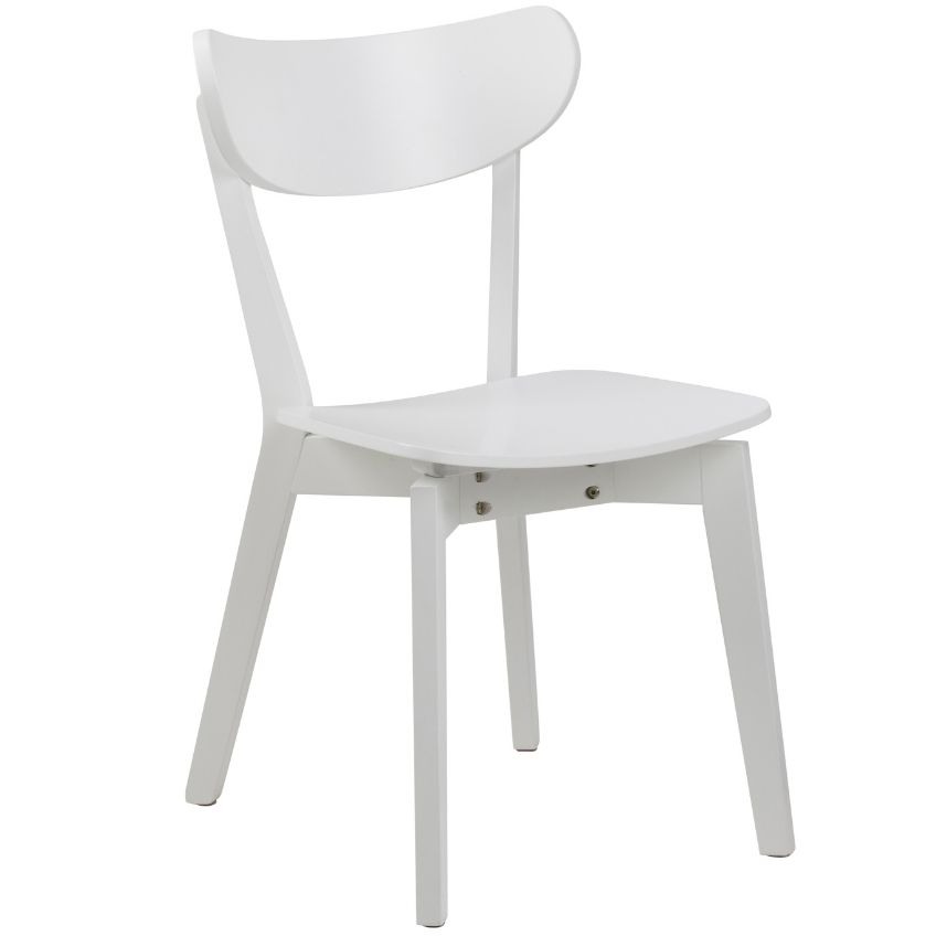 Scandi Bílá lakovaná jídelní židle