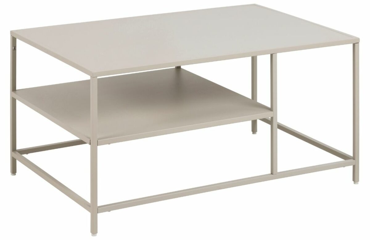 Scandi Krémově bílý kovový konferenční stolek Renna