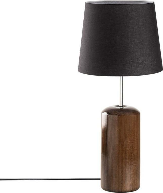 Černá dřevěná stolní lampa Opviq lights