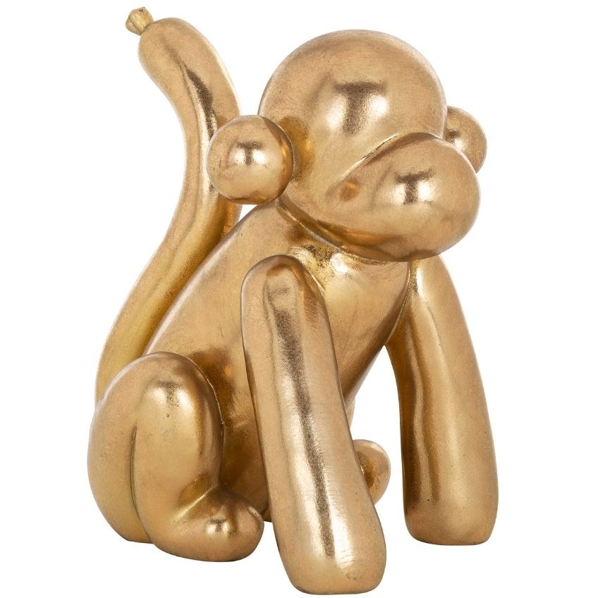 Zlatá dekorativní soška Richmond Monkey