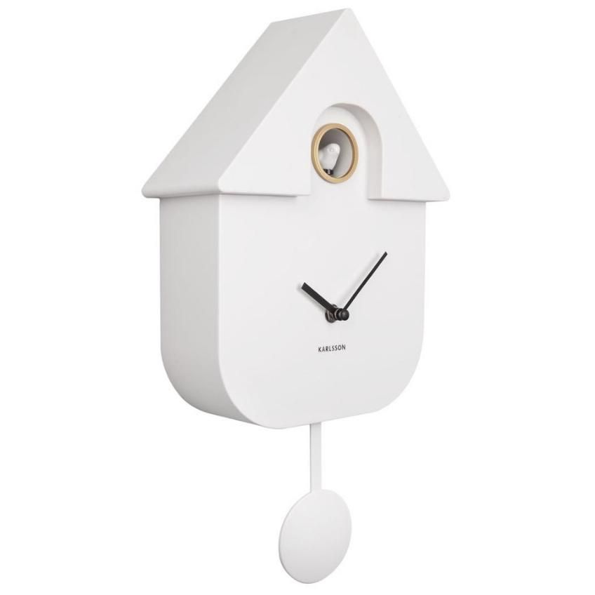 Time for home Matně bílé nástěnné hodiny Burung 41