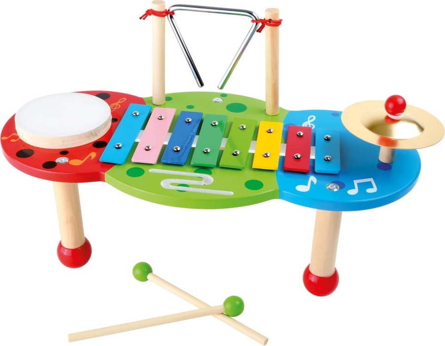 Dřevěný hudební stolek na hraní