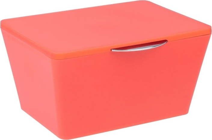 Oranžový úložný box do koupelny Wenko
