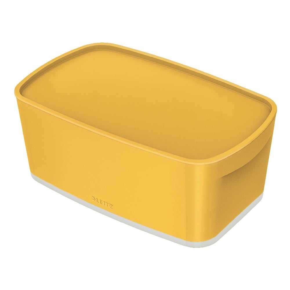 Žlutý přenosný box s víkem Leitz Cosy Mailorder
