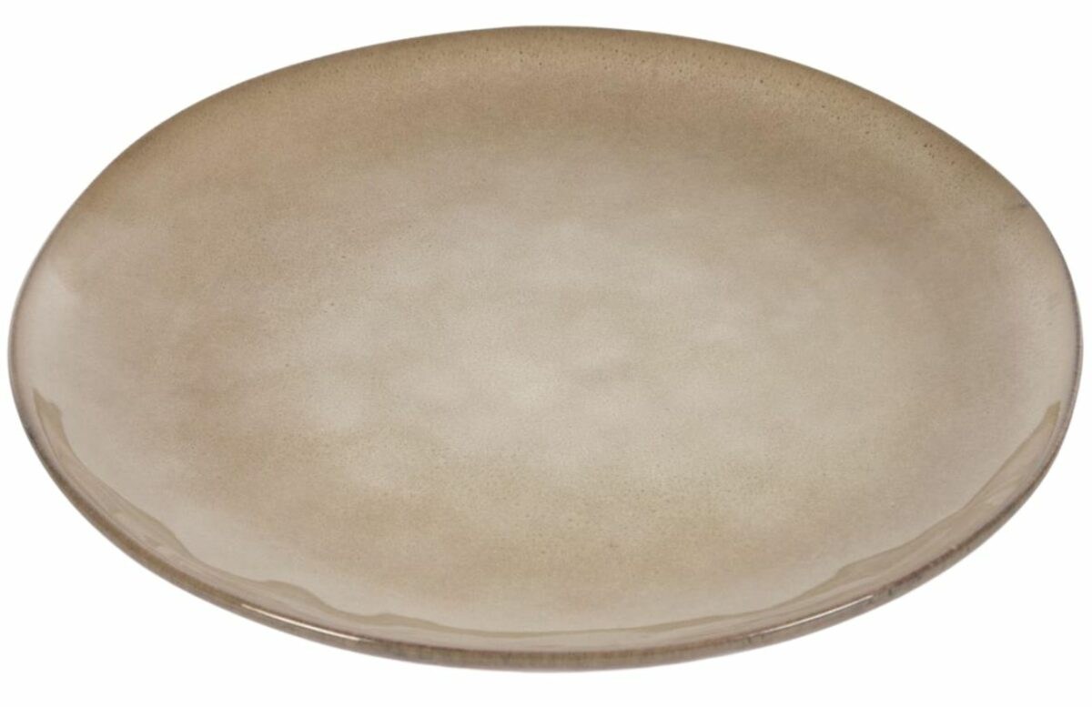 Hnědý keramický talíř Kave