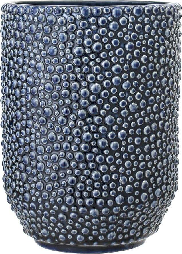 Modrá keramická váza Bloomingville
