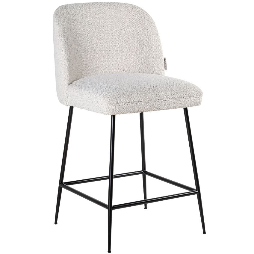 Bílá látková barová židle Richmond Pullitzer