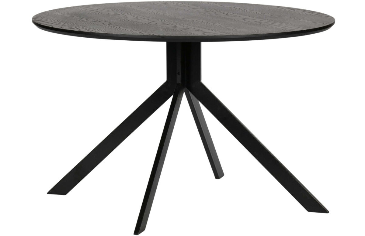 Hoorns Černý dřevěný kulatý jídelní stůl Arisa 120