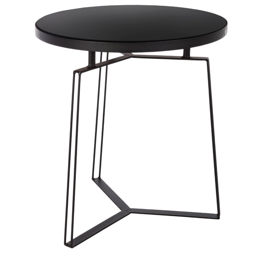 Černý kovový konferenční stolek Bizzotto Zahira