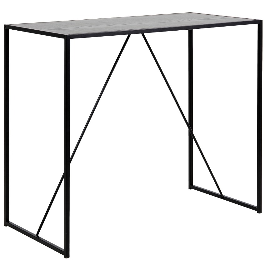Scandi Černý jasanový barový stůl Darila 120 x