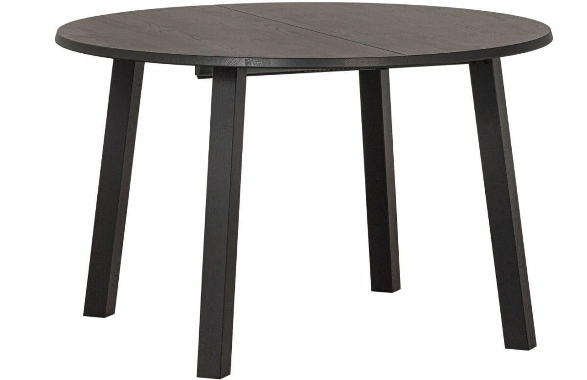 Hoorns Černý dubový rozkládací jídelní stůl