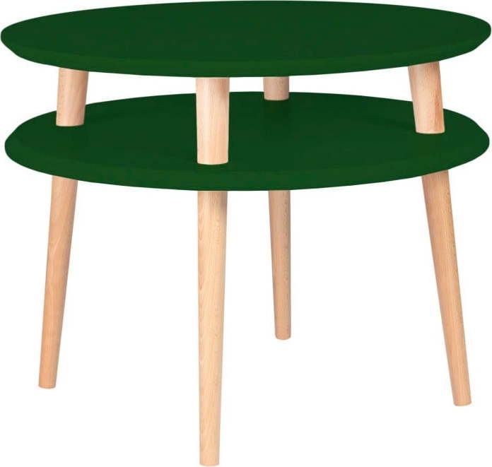 Tmavě zelený konferenční stolek