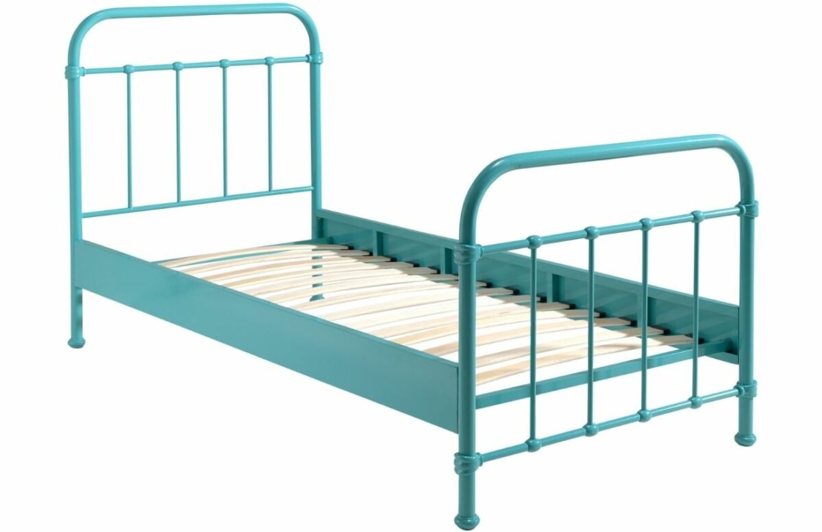 Zelená kovová postel Vipack