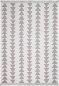 Bílo-béžový bavlněný koberec Oyo