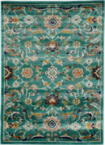 Tyrkysově modrý koberec Webtappeti