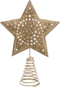 Hvězda na vánoční strom ve zlaté barvě Casa