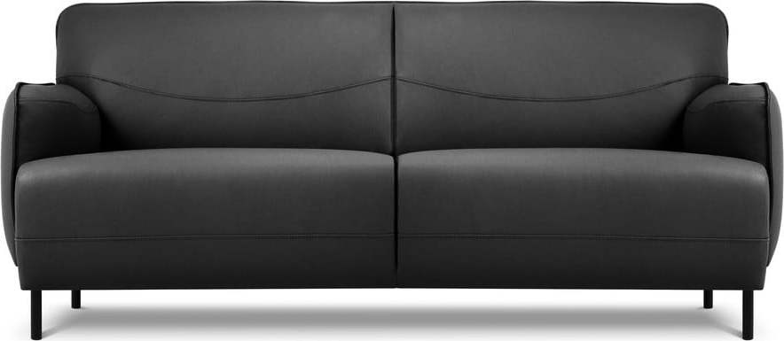 Tmavě šedá kožená pohovka Windsor & Co Sofas