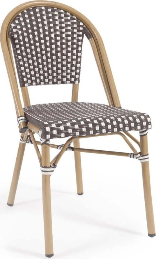 Bílo-hnědá venkovní židle Kave Home