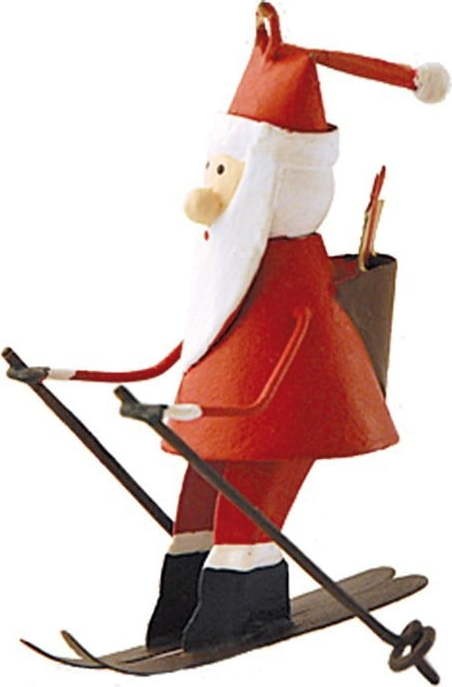 Závěsná vánoční dekorace Santa on Skiis -