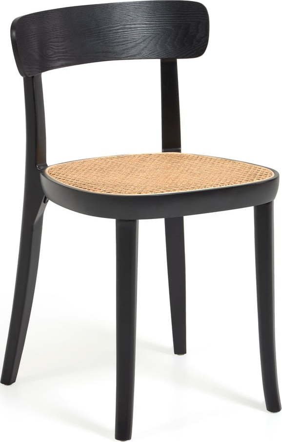 Černá jídelní židle z bukového dřeva