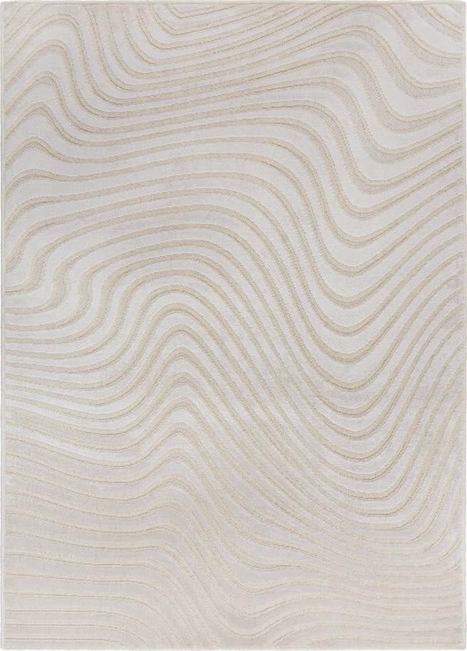 Béžový vlněný koberec 150x80