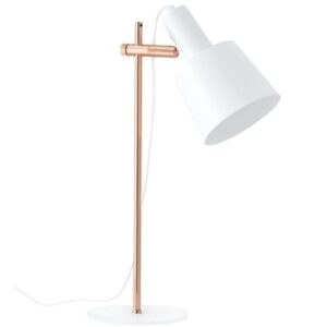Bílá kovová stolní lampa Somcasa