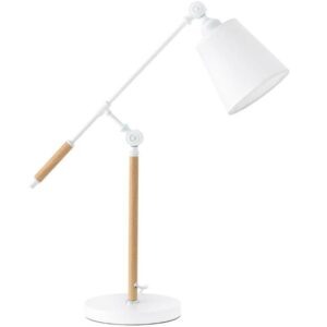 Bílá kovová stolní lampa Somcasa