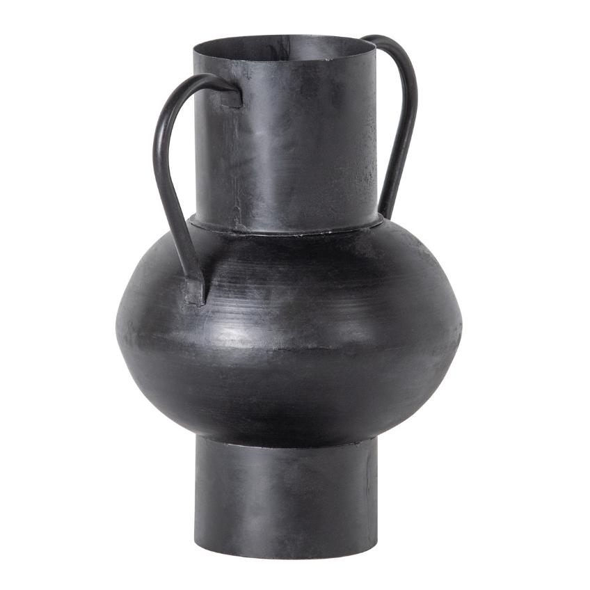 Hoorns Černá kovová váza Jankin
