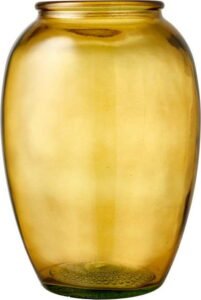 Žlutá skleněná váza Bitz