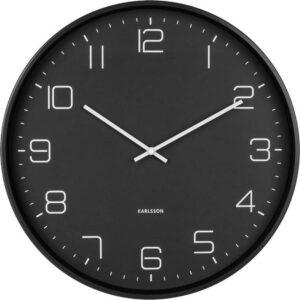 Černé nástěnné hodiny Karlsson