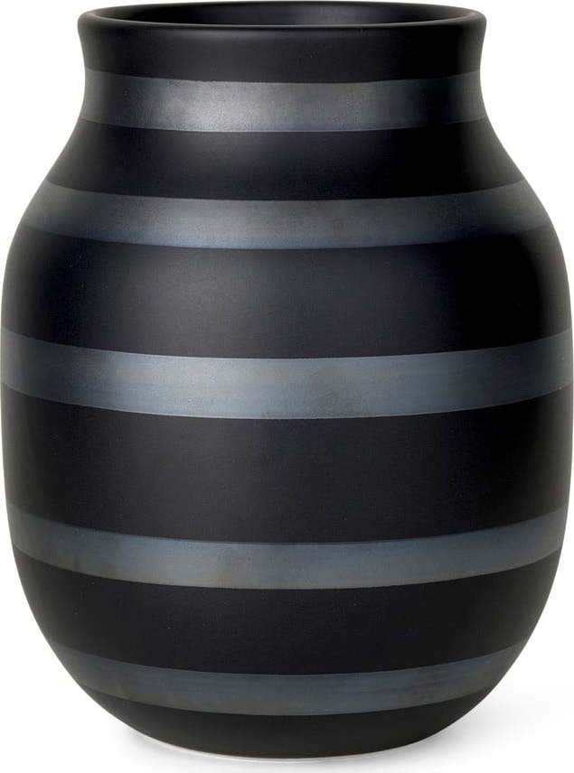 Černá keramická váza ø 16 cm Omaggio