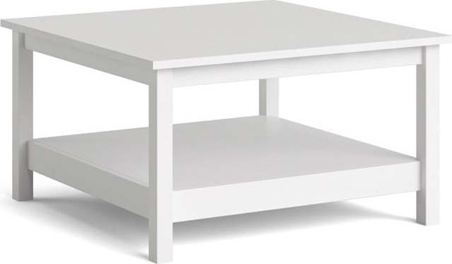 Bílý konferenční stolek 81x81 cm
