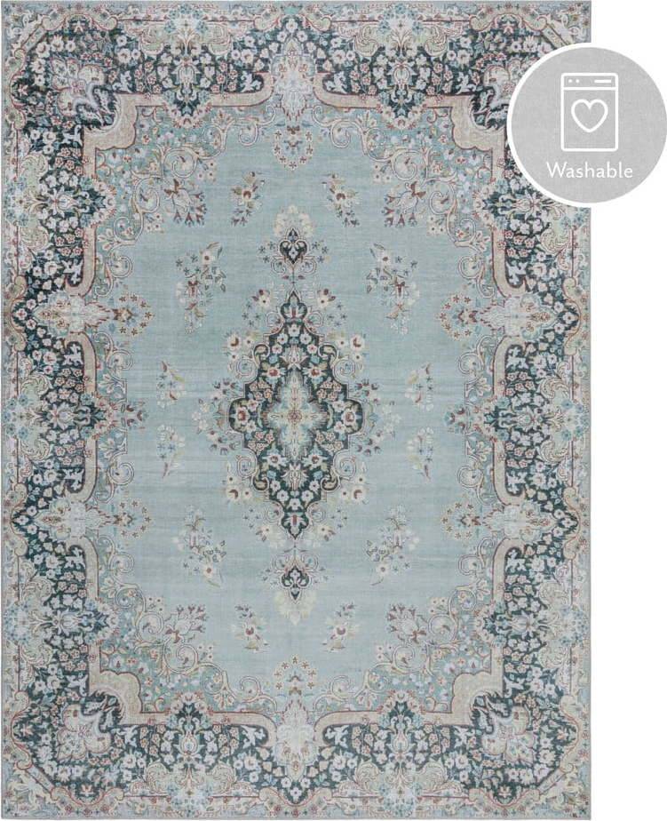 Tyrkysový pratelný koberec 80x150 cm FOLD