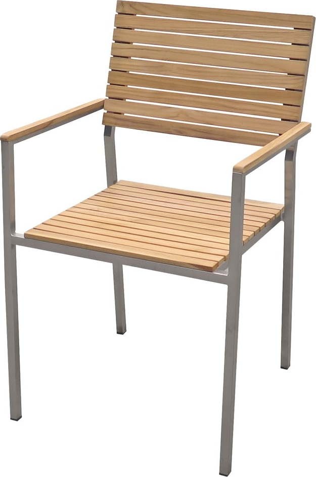 Zahradní stohovatelná židle s ocelovou konstrukcí