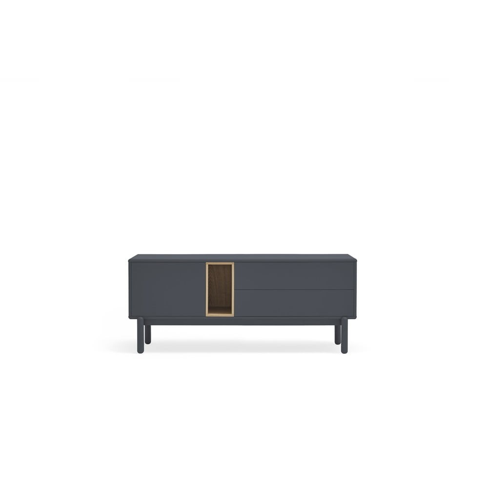 Tmavě šedý TV stolek 140x56 cm Corvo -