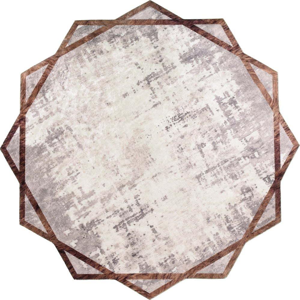 Béžový kulatý koberec ø 160