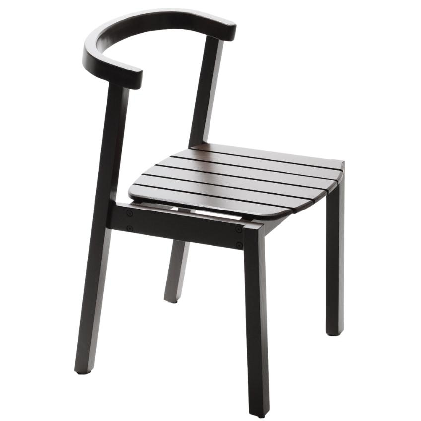 Černá jasanová zahradní židle