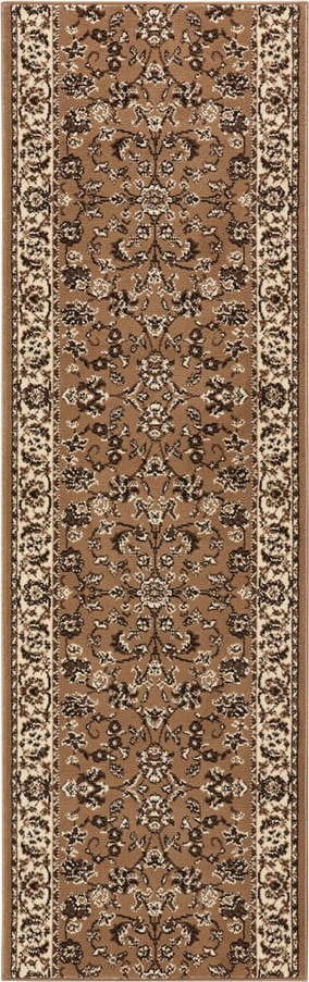 Hnědý koberec běhoun 350x80 cm Vintage