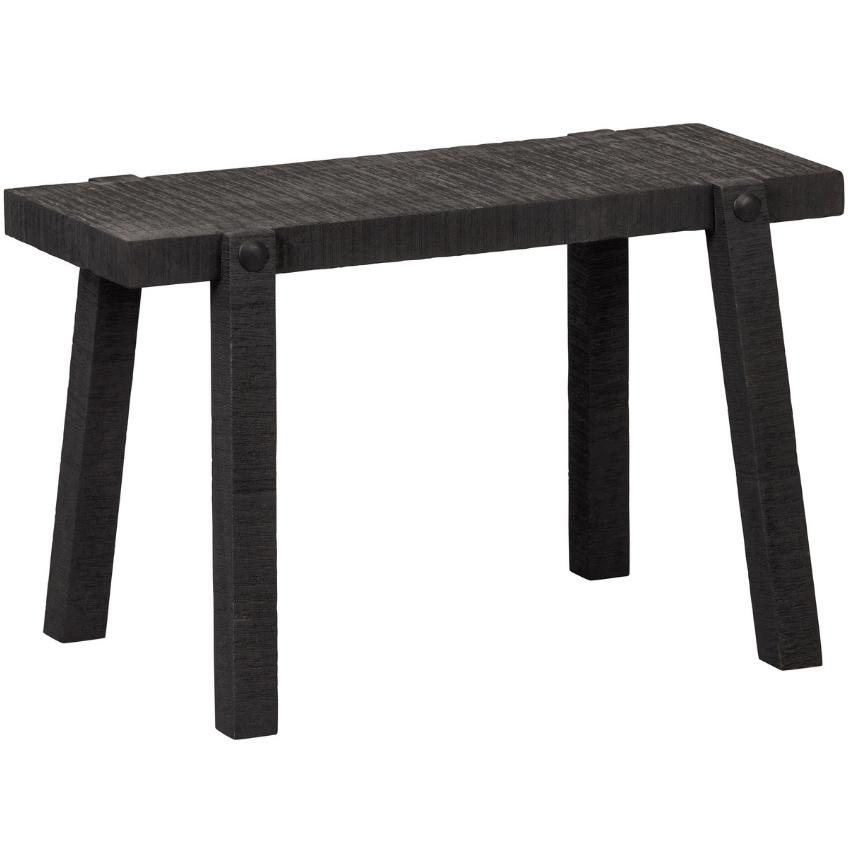 Hoorns Černý mangový odkládací stolek Lou