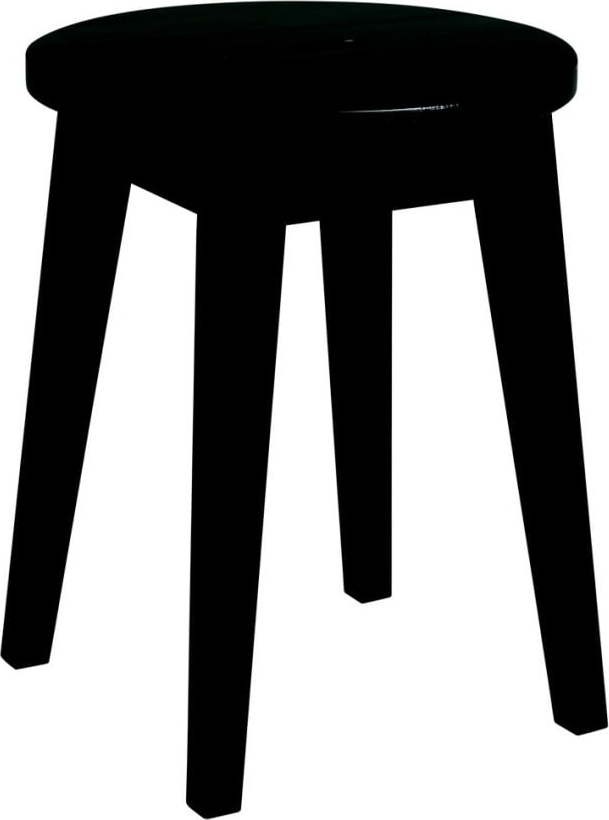 Černá nízká dubová stolička
