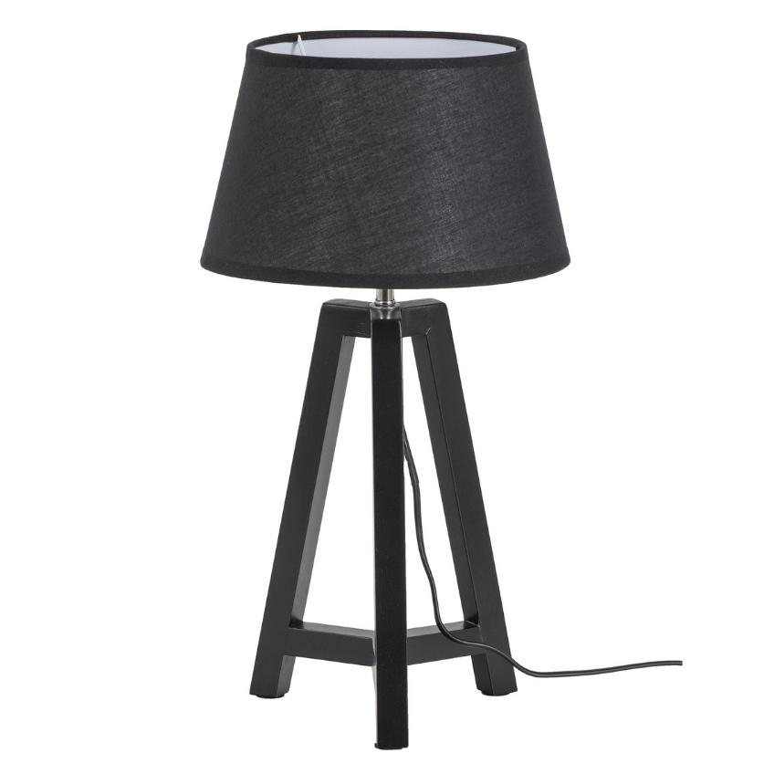 Hoorns Černá látková stolní lampa Driscoll
