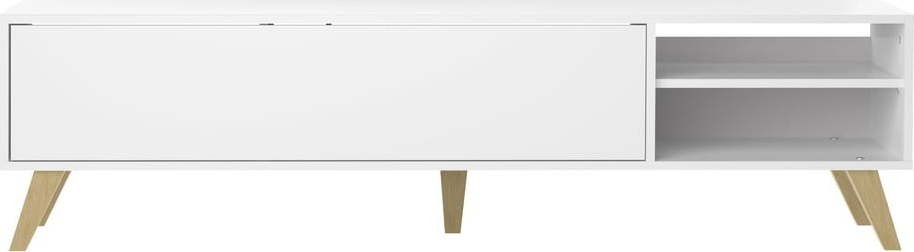 Bílý TV stolek 165x43 cm